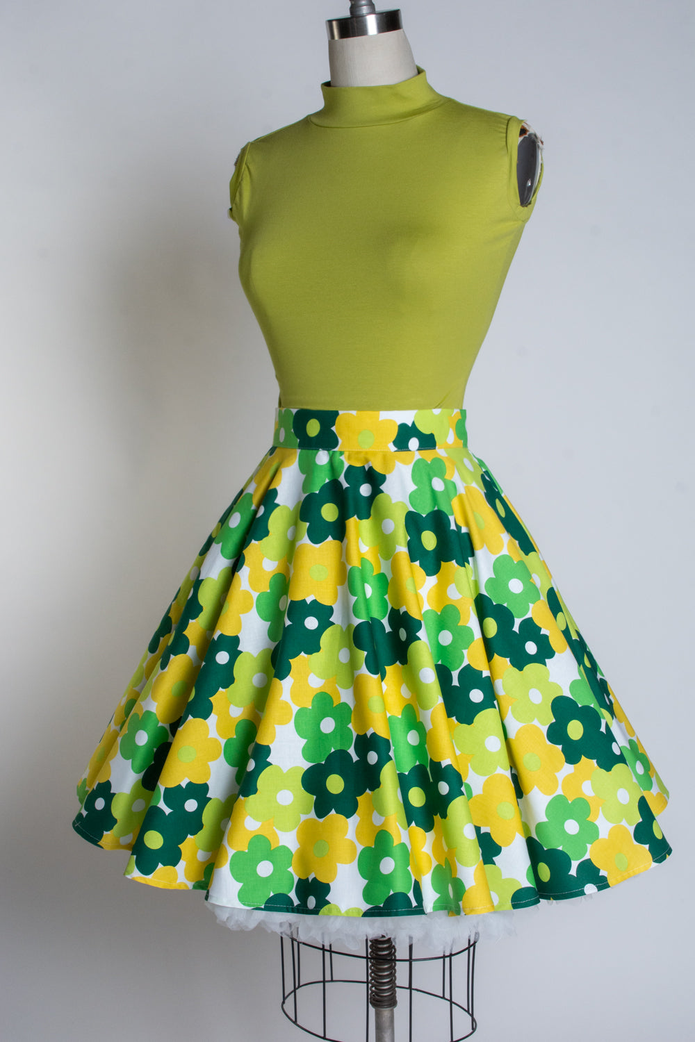 MB Circle Skirt - Pop Flower, Green