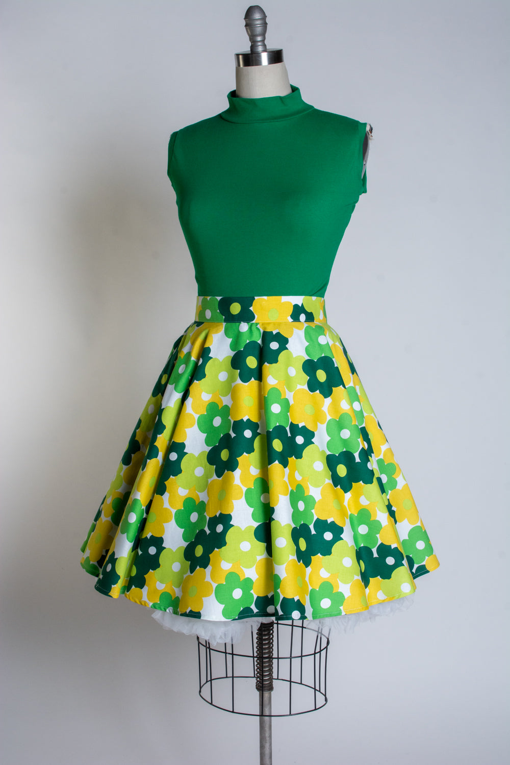 MB Circle Skirt - Pop Flower, Green