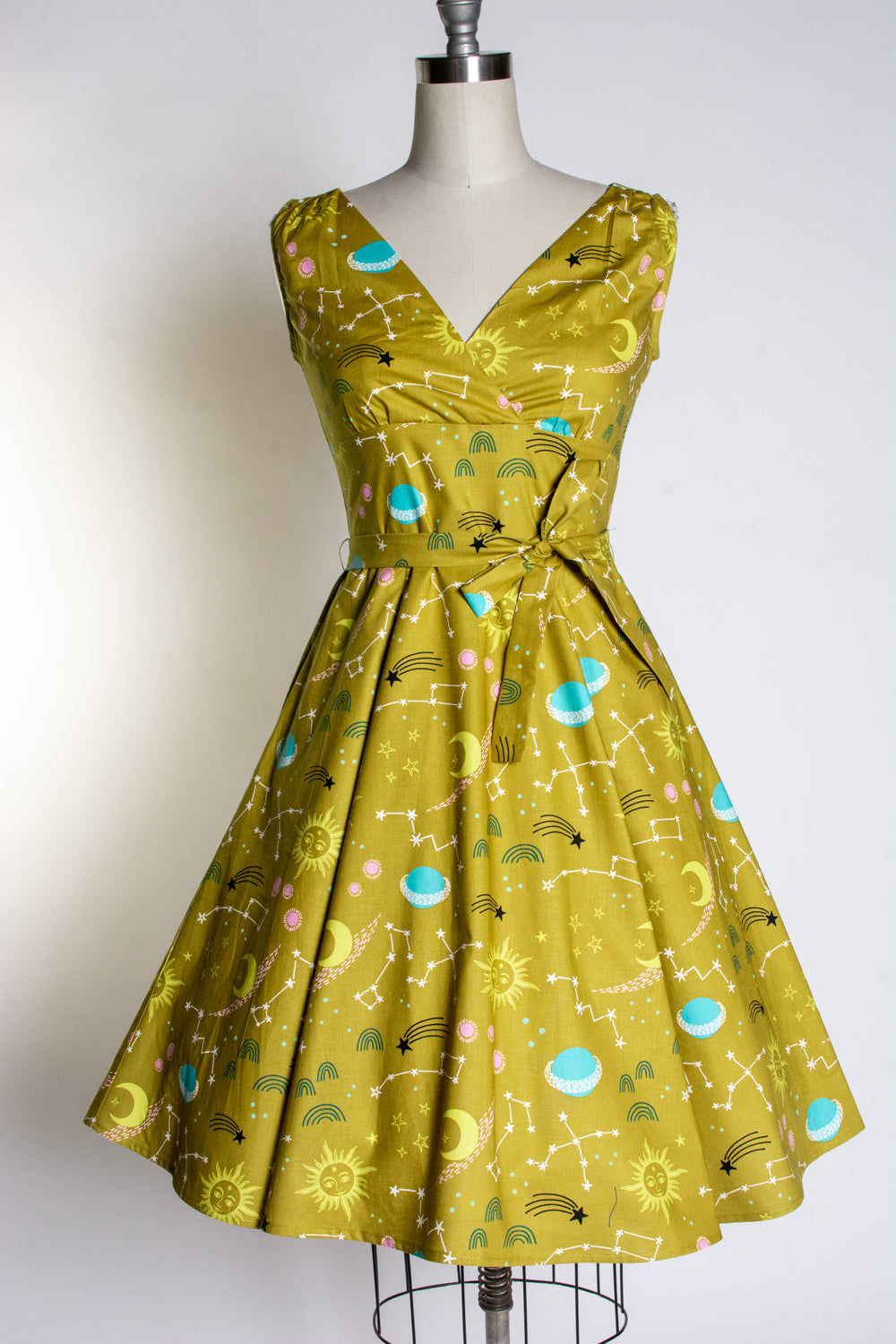 Marie Dress - Celestial, Pea Green *sale