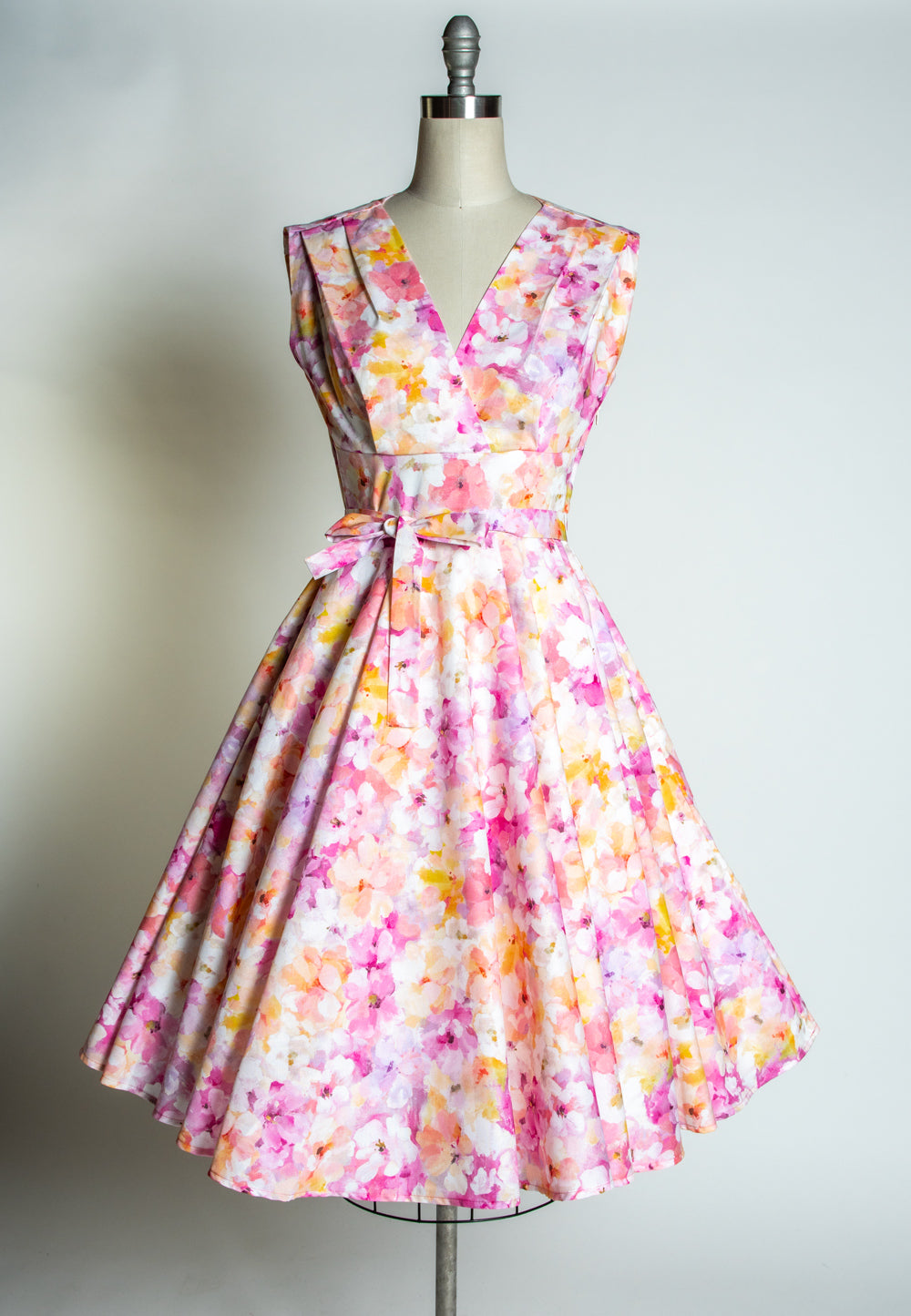 Milan Dress- Monet Floral, Pink *sale