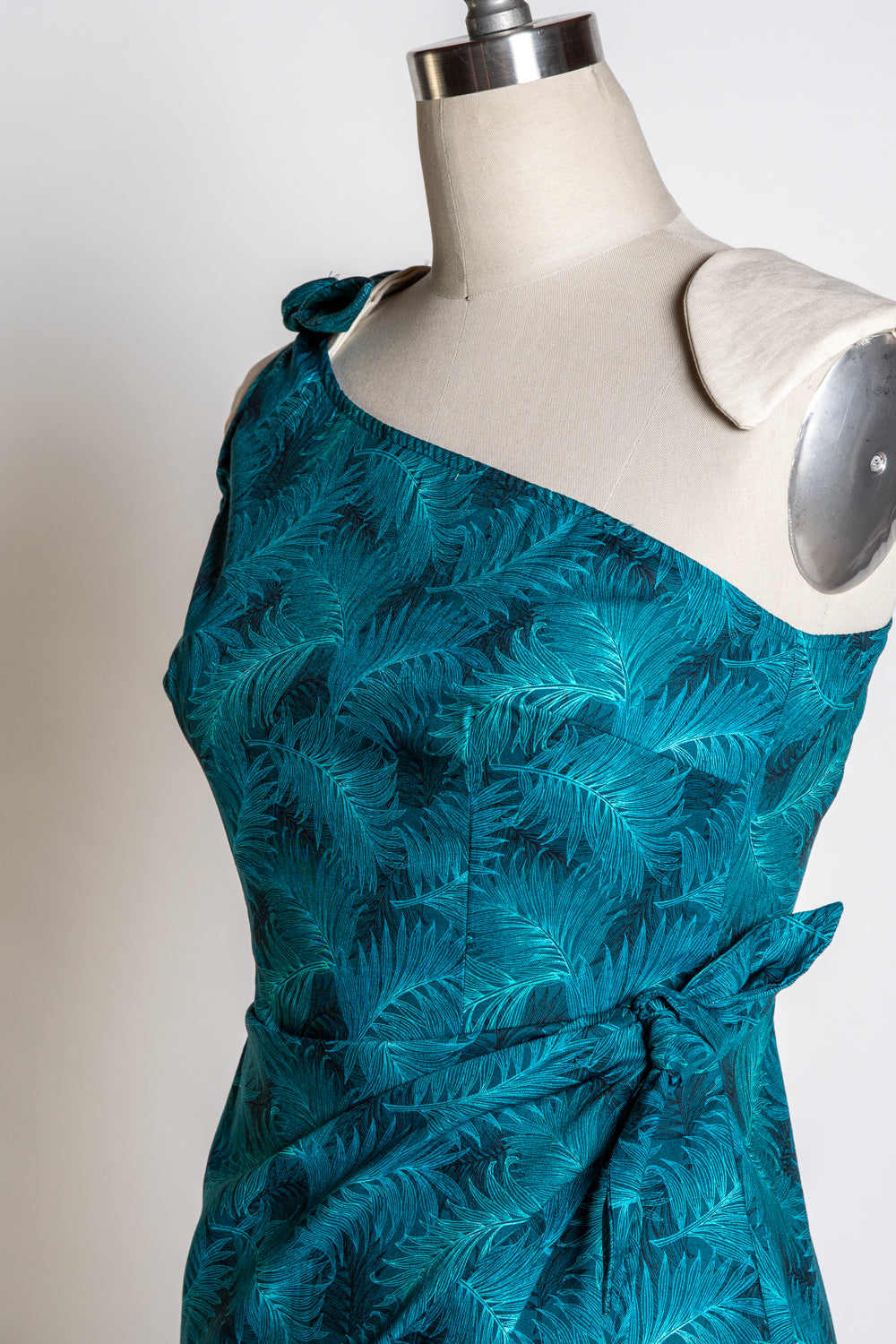 Paradise Dress- Teal Ferns