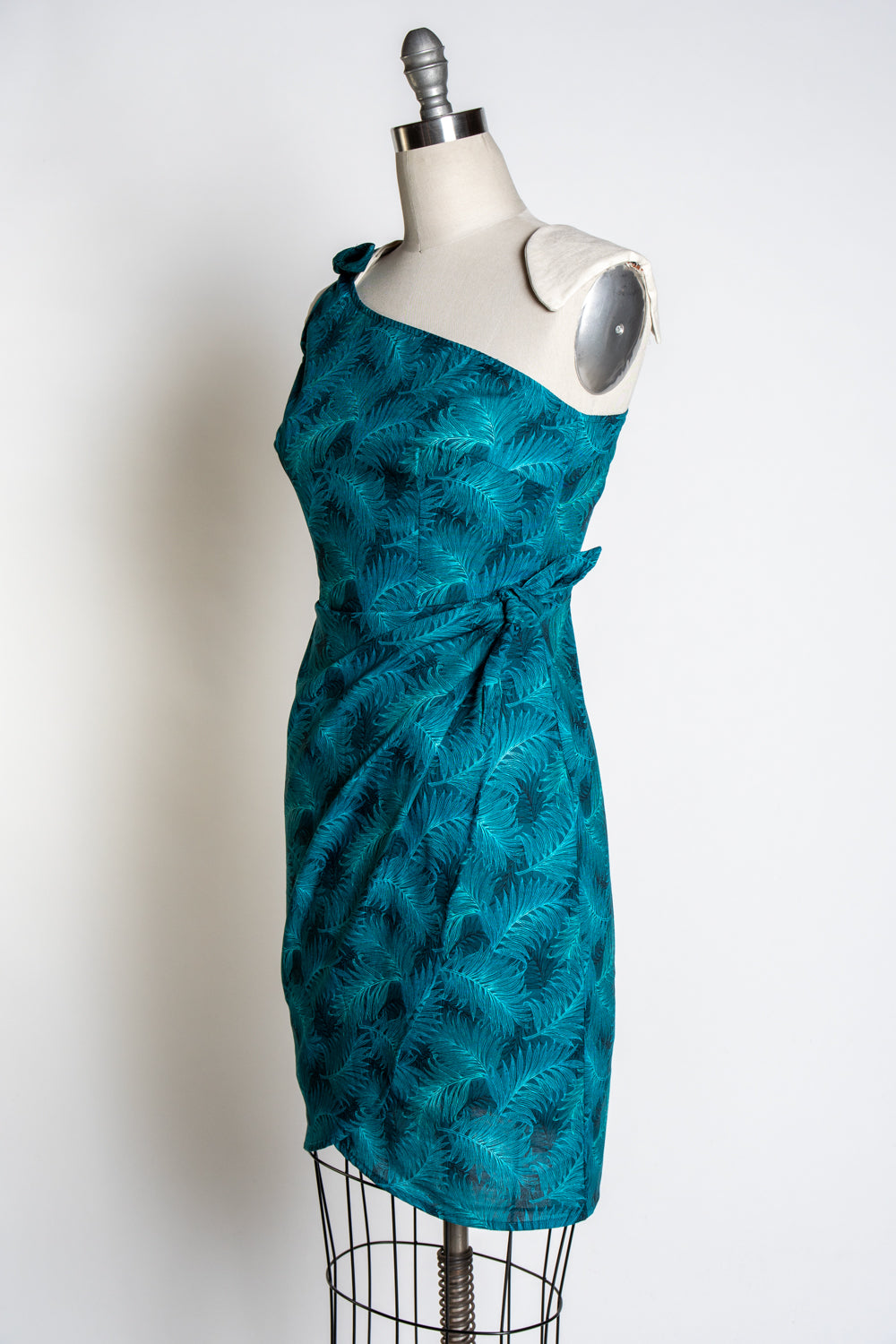 Paradise Dress- Teal Ferns