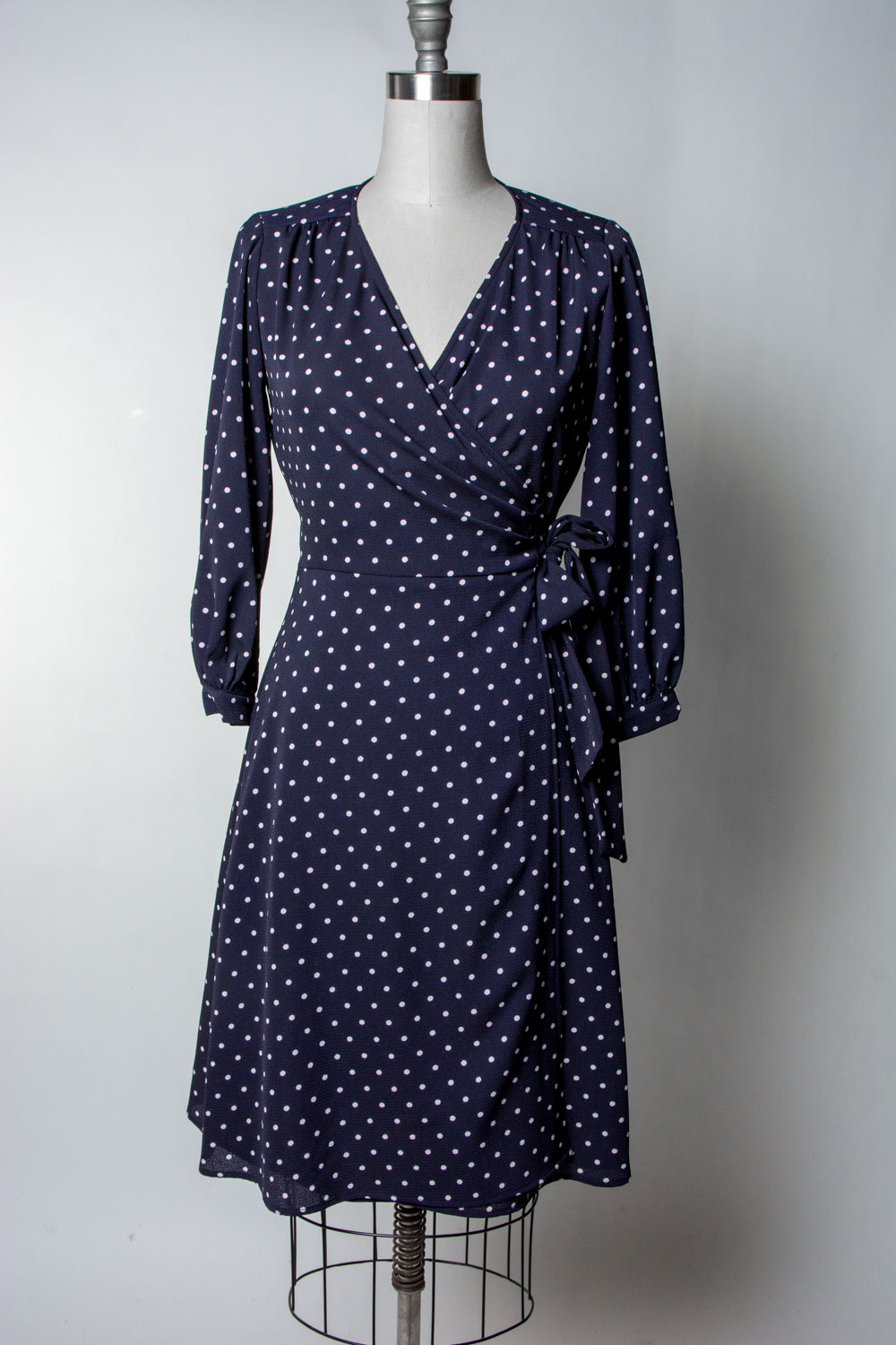 Rita Dress- Navy Dot