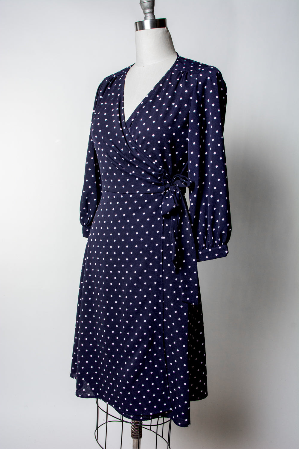 Rita Dress- Navy Dot