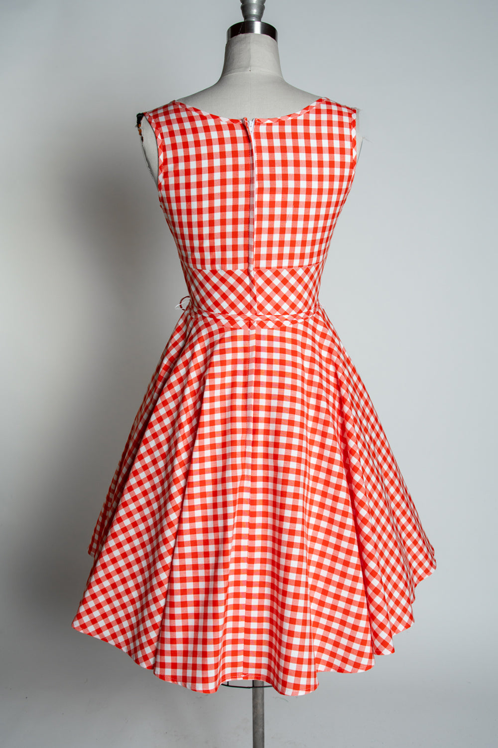 Serena Swing Dress- Tomato Gingham