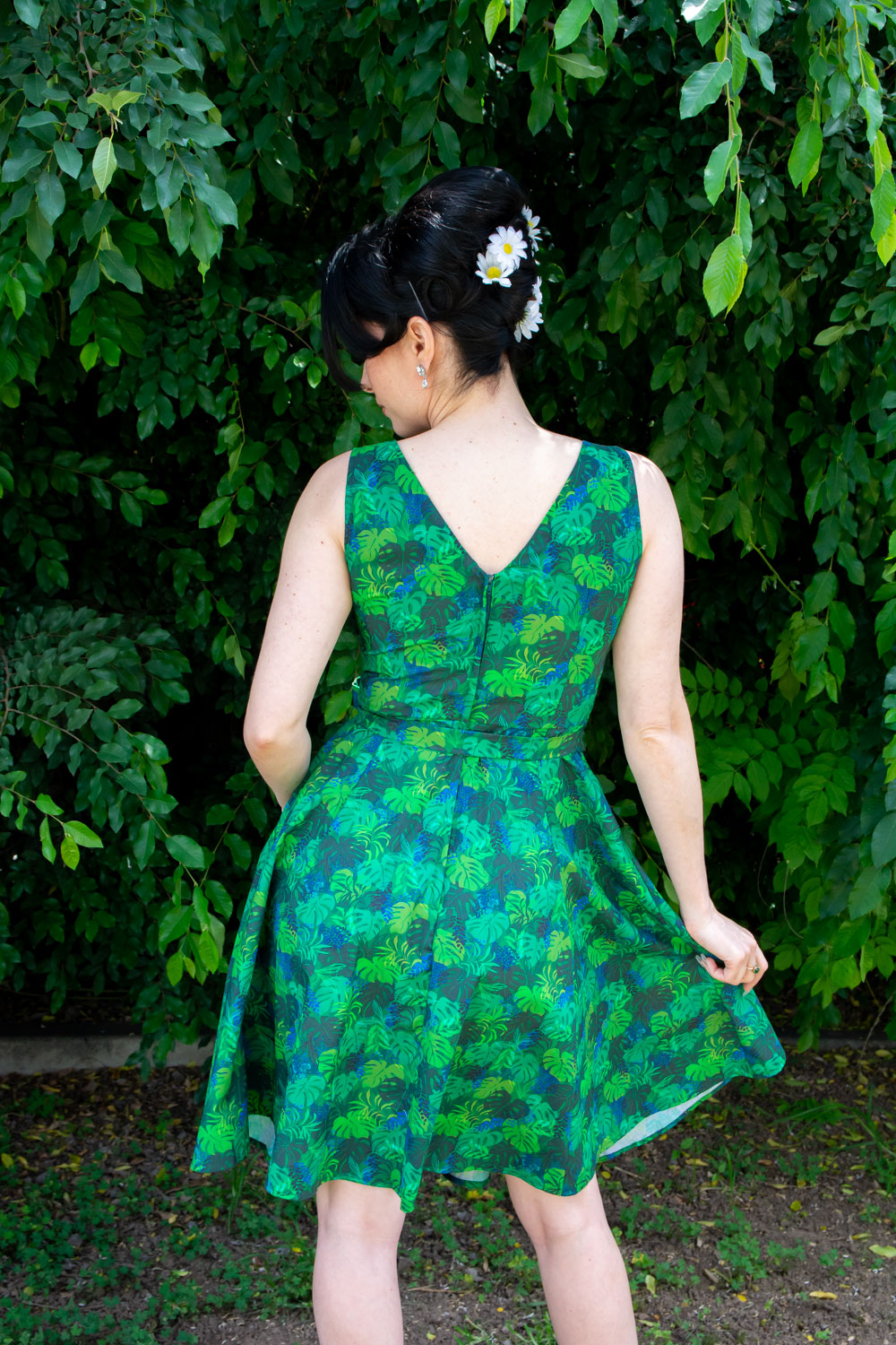 Marie Dress - Monstera Leaf