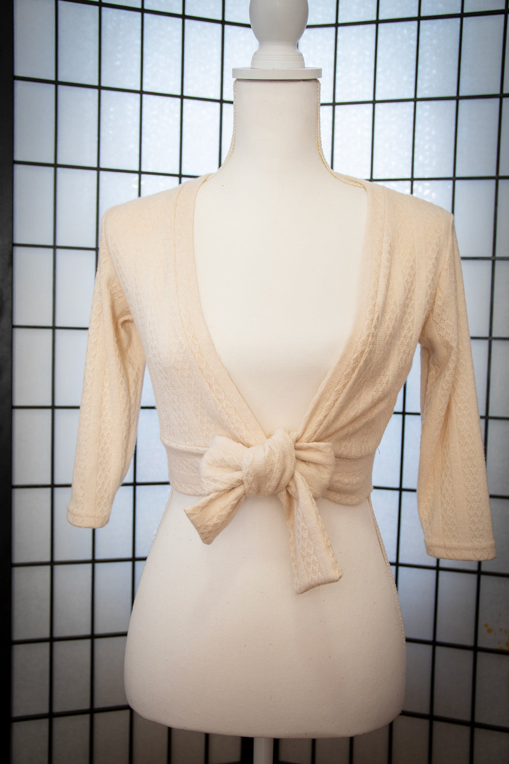 Sweet Sweater - Pointelle Sweater, Ivory