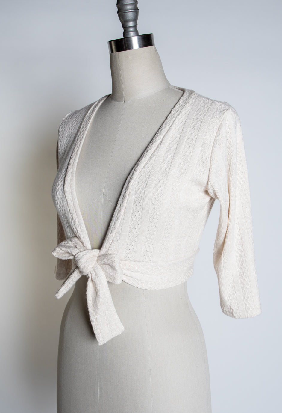 Sweet Sweater - Pointelle Sweater, Ivory