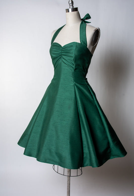 Sweetie Dress- Shantung, Green