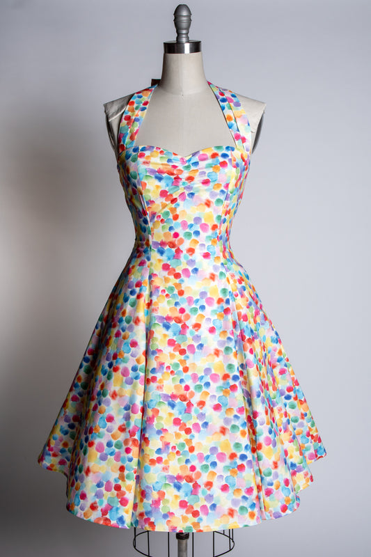 Sweetie Dress- Rainbow Paint Drops