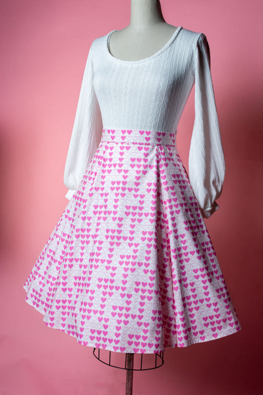 Twirl Skirt- Pink Hearts