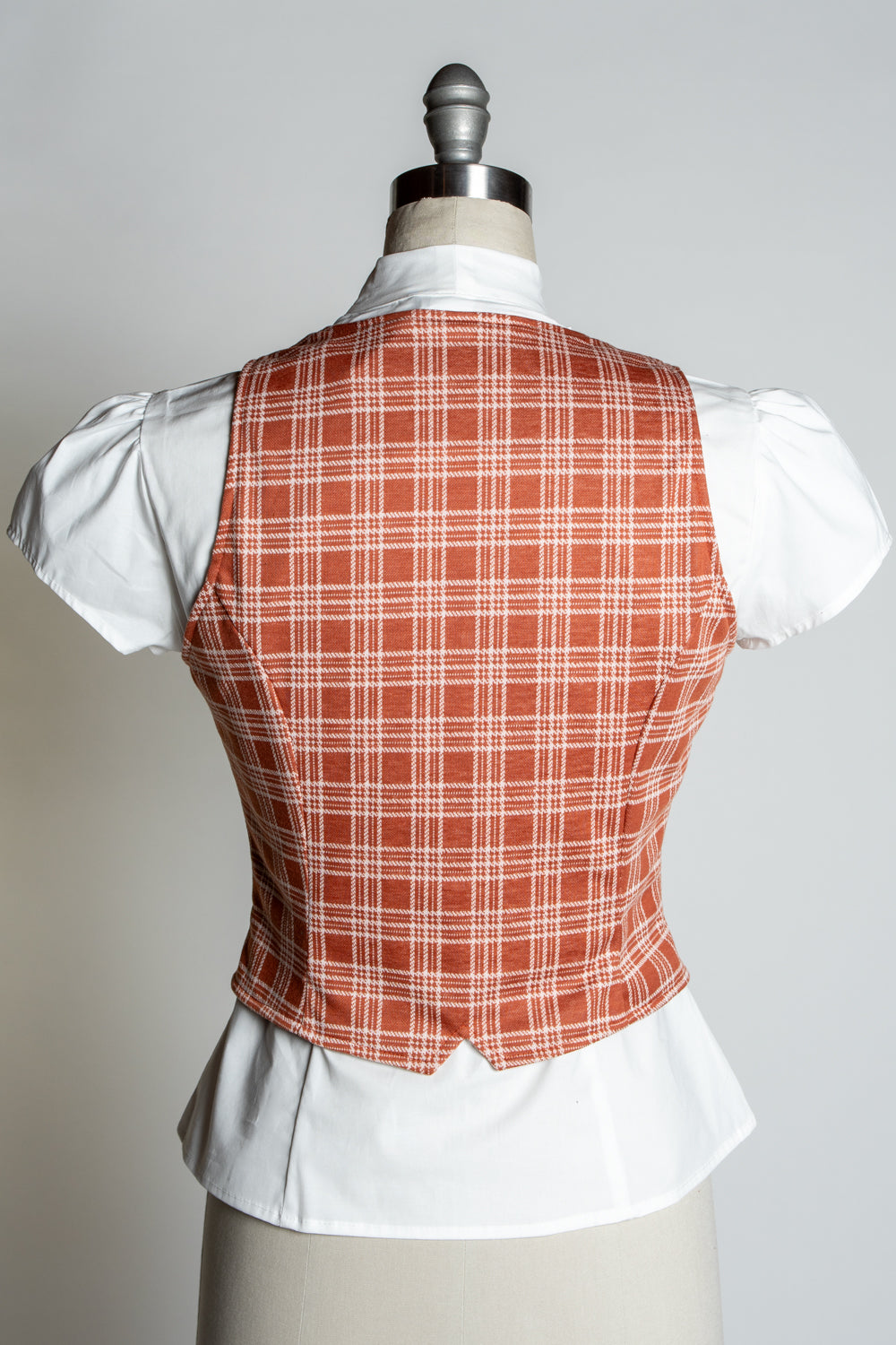 Veronica Vest- Spice Plaid