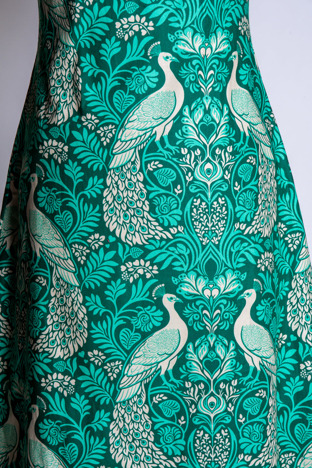 Wanda Maxi Dress - Peacock Damask, Green