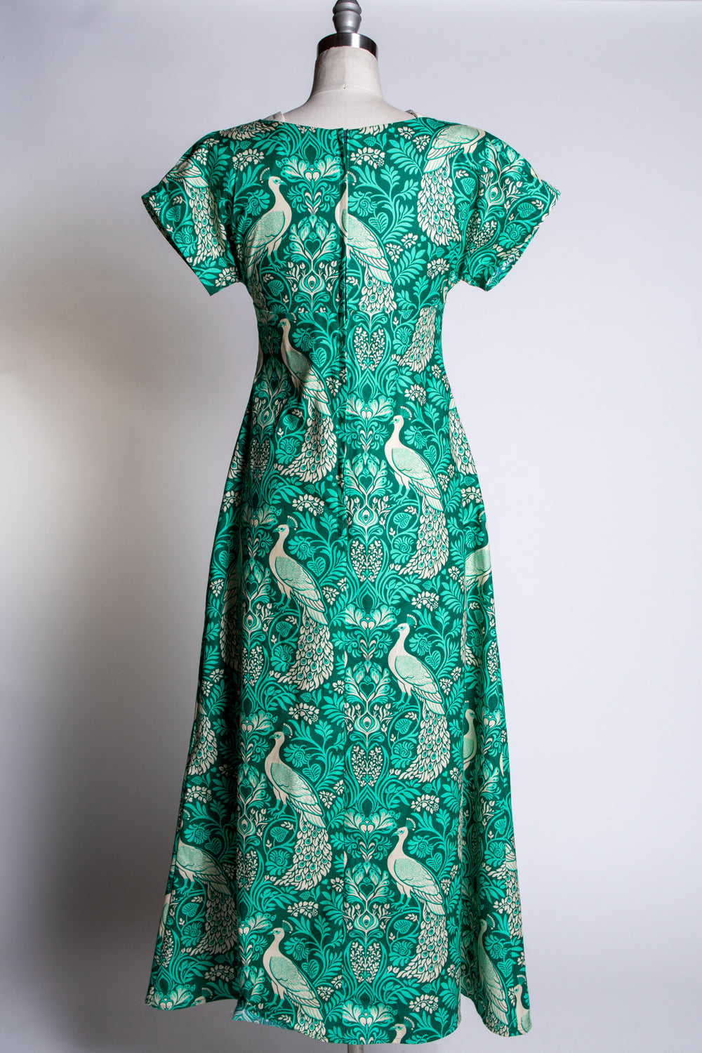 Wanda Maxi Dress - Peacock Damask, Green