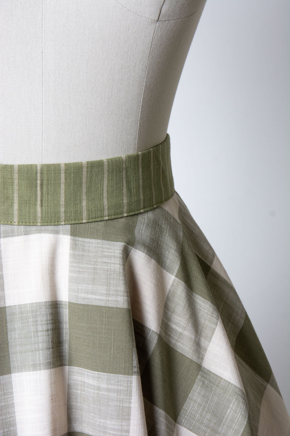 Haute Circle Skirt - Big Gingham, Sage