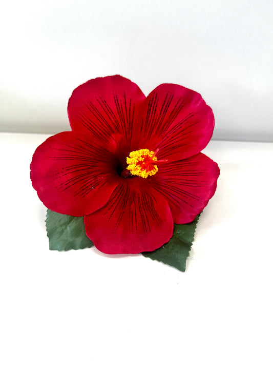 Red Hibiscus Hair Flower by NicCoCo Creations