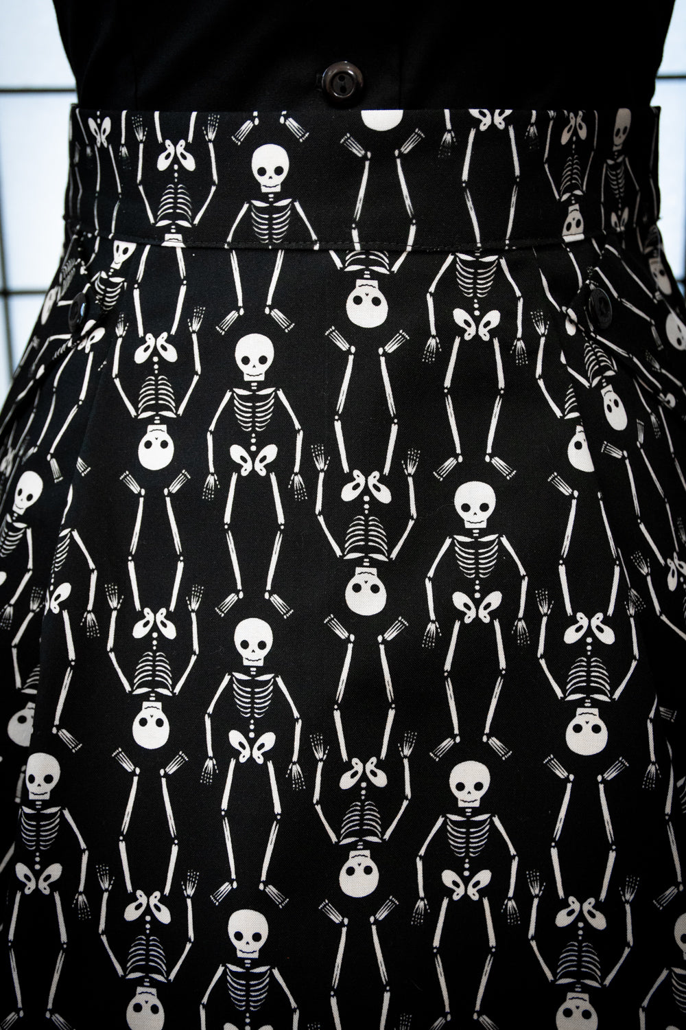 Twirl Skirt-  Skeletons (glow-in-the-dark)