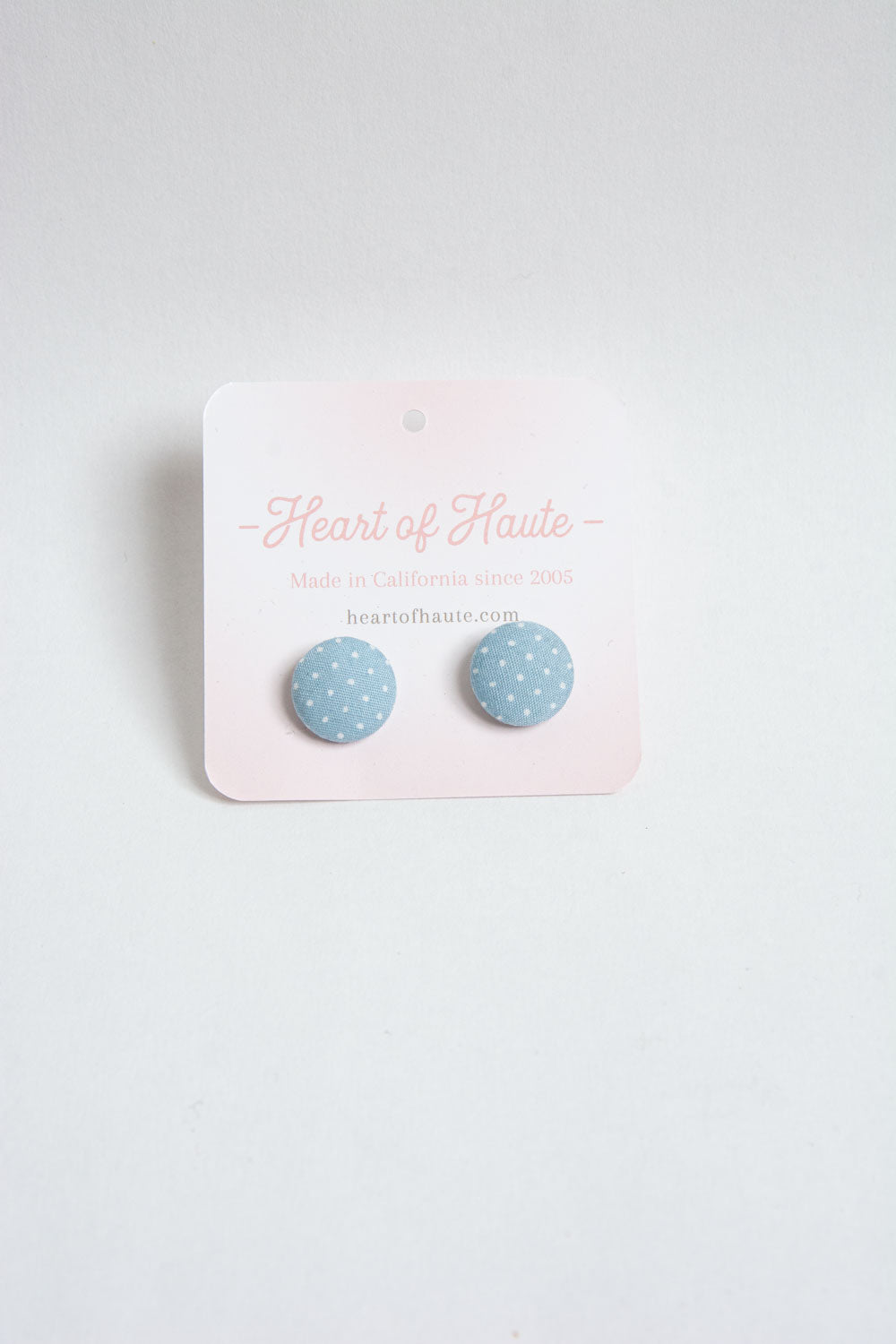 Button Earrings- Pindot