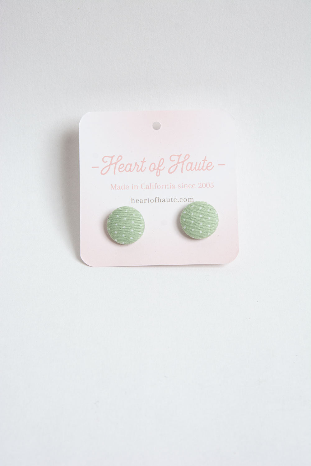 Button Earrings- Pindot