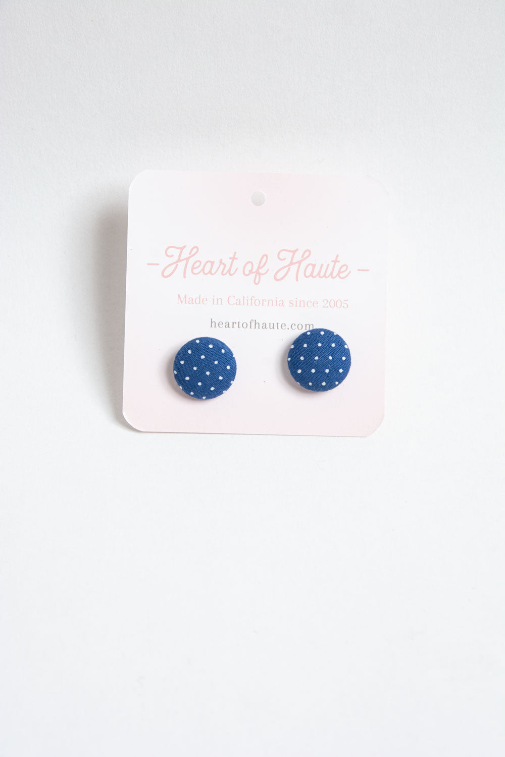 Button Earrings- Pindot