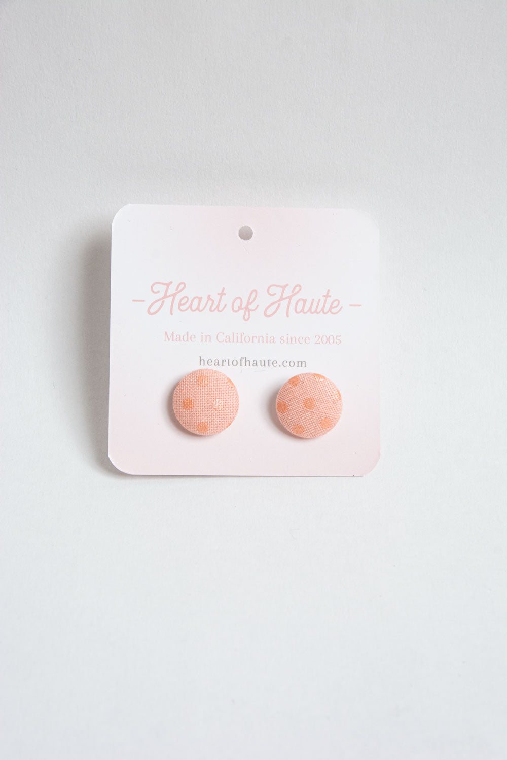 Button Earrings- Tonal Dot