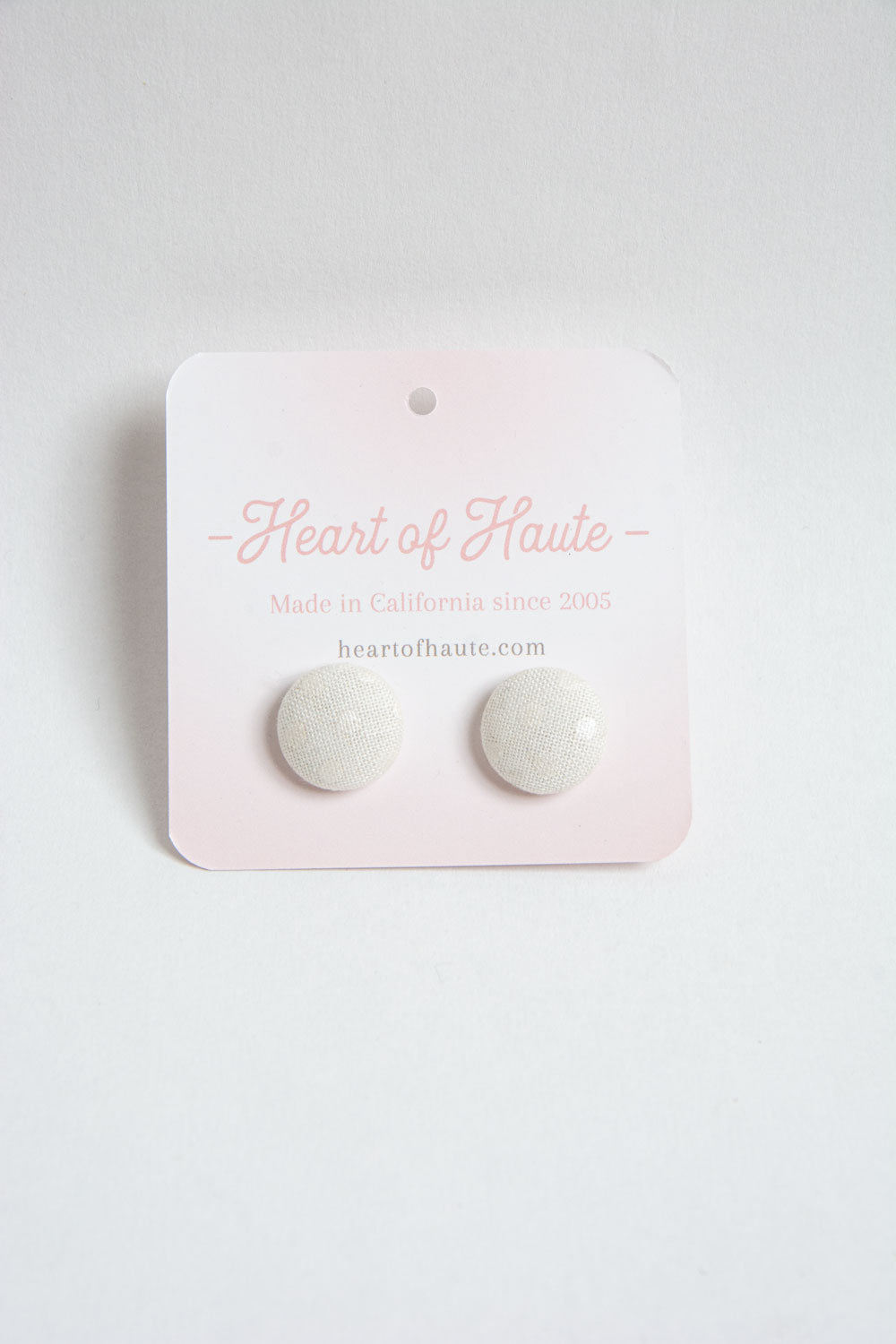 Button Earrings- Tonal Dot